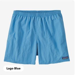 NWOT Men's 5" Lago Blue Patagonia Baggies (Medium)